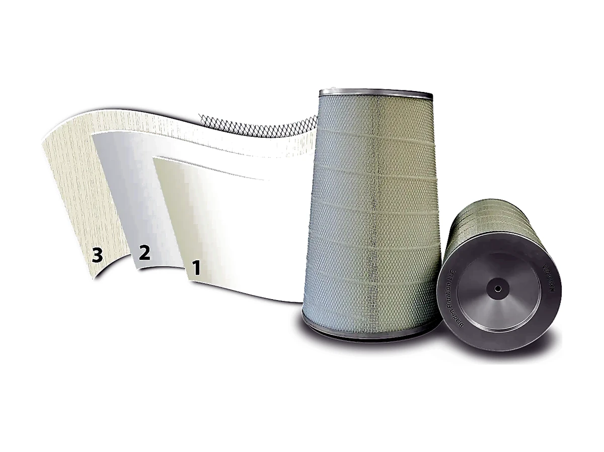 Gas turbine HEPA cartridge filter manufactured by Braden Filtration
